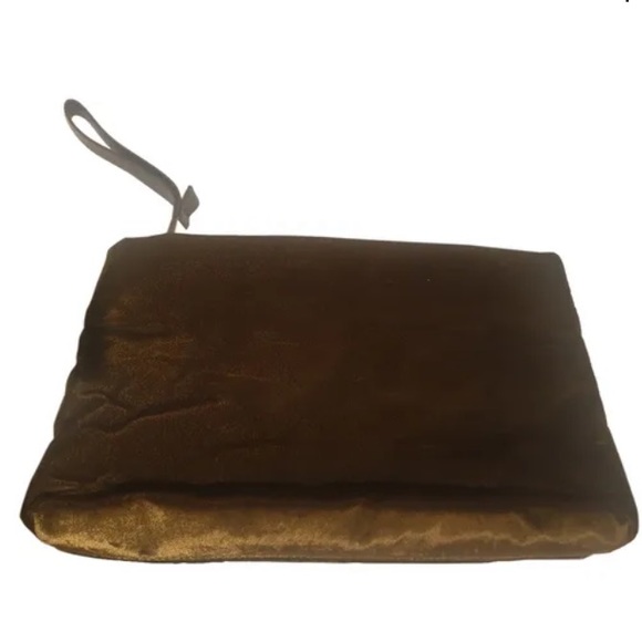 Zara Olive Green Velvet Clutch - Picture 3 of 10